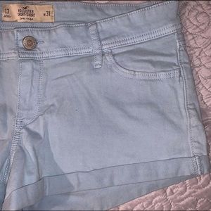 Light Blue Hollister Low rise short shorts